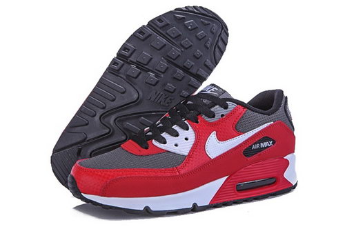 Nike Air Max 90 Mens Shoes Hot Red Gray White Uk